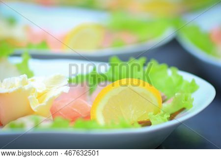 Cold Snacks On The Table In The Restaurant