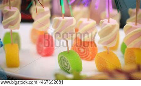 Marmalade With Decorations On The Holiday Table