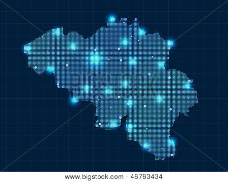 Pixelkarte Belgien