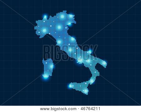 Pixel-Italien-Karte