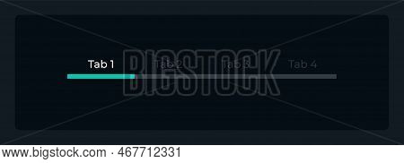 Menu Bar With Tabs Ui Element Template. Editable Isolated Vector Dashboard Component. Flat User Inte