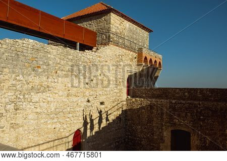 Ourem Santarem. Fortress And Stronghold View At The Ourem Medieval Castle, Palace And Fortress, Loca
