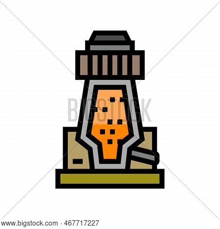Oxide Ore Processing Copper Color Icon Vector. Oxide Ore Processing Copper Sign. Isolated Symbol Ill