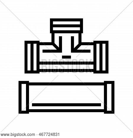 Pipe Copper Metal Line Icon Vector. Pipe Copper Metal Sign. Isolated Contour Symbol Black Illustrati