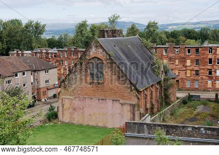 Council Flats In Poor Housing Estate With Many Social Welfare Issues In Linwood