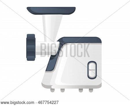 Stationary Kichen Meat Grinder Vector Illustration Isolated On White Background