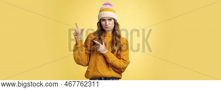 Picky Sulking Cute Girlfriend Wanna New Smartphone Look Camera Whining Upset Crying Pointing Upper R