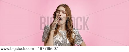 How Boring, Stop Talking. Indifferent Uninterested Attractive Arrogant Woman Showing Boredom Careles