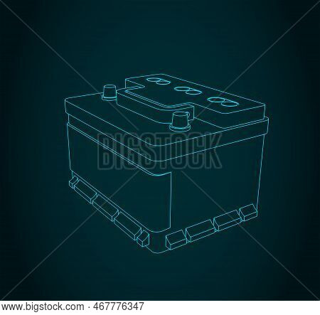 Car Battery Illustration