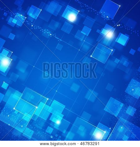 Blaue abstrakte Tech-Hintergrund