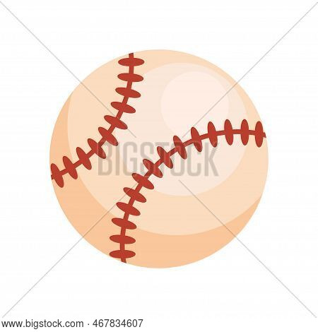 Realistic Baseball Bat And Ball. Wooden Stick For Baseball. American Sport Game. Vector Illustration