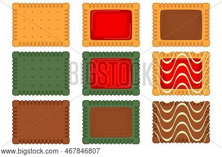 Big Set Homemade Cookie Different Taste In Pastry Biscuit