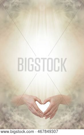 Golden Heart Hands Spiritual Healing Certificate Diploma Award Template - Hands Making A Heart Shape