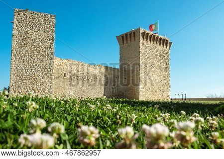 Ourem Santarem. Fortress And Stronghold View At The Ourem Medieval Castle, Palace And Fortress, Loca