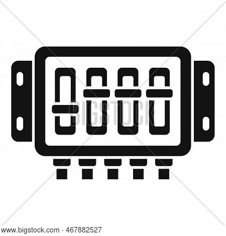 Contact Junction Box Icon Simple Vector. Electric Switch. Mount Control