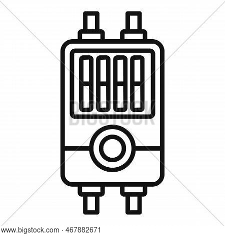 Plug Junction Box Icon Outline Vector. Electric Switch. Safety Wall
