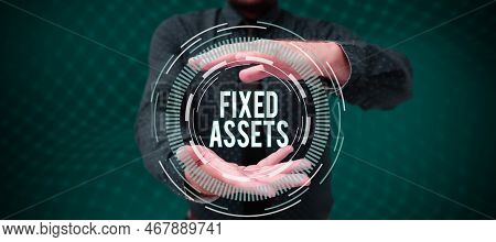 Inspiration Showing Sign Fixed Assets. Business Concept Long-term Tangible Piece Of Property Or Equi