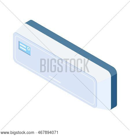Home Climate Control Isometric Composition With Isolated Icon Of Domestic Appliance On Blank Backgro