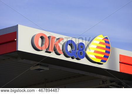 Stockholm, Sweden - October 9th, 2022: Okq8 Gas Station