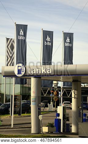 Stockholm, Sweden - October 9th, 2022: Tanka Gas Station