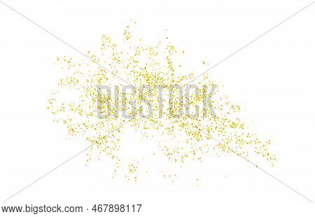 Background Plume Golden Abstract Grainy Texture, Crumbs For Background Or Backdrop. Gold Dust. Sand 
