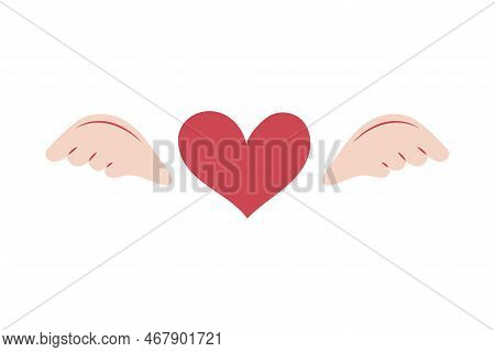 Red Heart With Wings