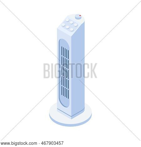 Home Climate Control Isometric Composition With Isolated Icon Of Domestic Appliance On Blank Backgro