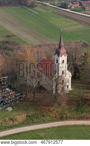 Gornji Dubovec, Croatia - November 07, 2011: The Parish Church Of Saint Margaret In Gornji Dubovec, 