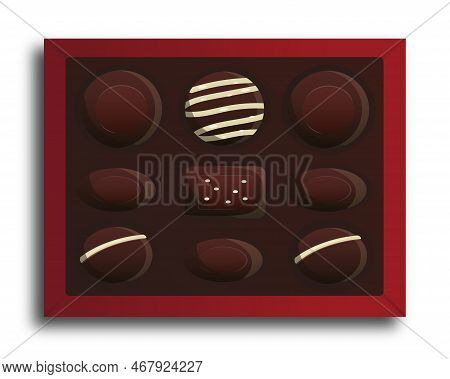 Valentine's Day, Red Box Of Cholocate Candies, Sweet Gift