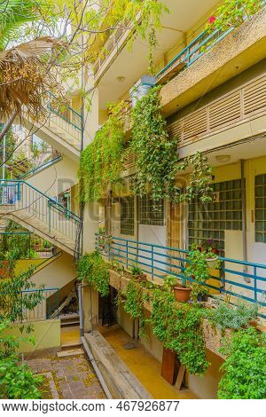 Haifa, Israel - December 23, 2022: View Of The Glass Building, A Unique Architecture, In Hadar Hacar