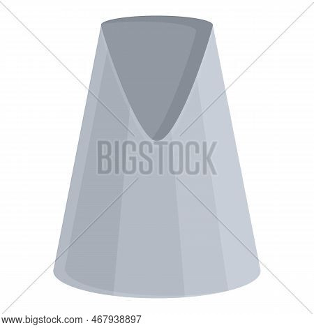 Icing Nozzle Frosting Icon Cartoon Vector. Cake Pastry. Decoration Metal