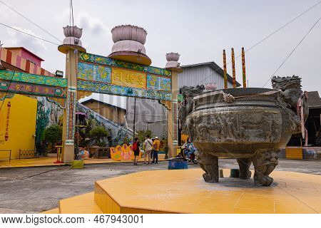 Pulau Ketam, Malaysia - December 26, 2022: Pulau Ketam Translated Means Crab Island, It Is A Small I