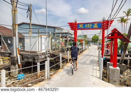 Pulau Ketam, Malaysia - December 26, 2022: Pulau Ketam Translated Means Crab Island, It Is A Small I
