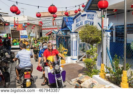 Pulau Ketam, Malaysia - December 26, 2022: Pulau Ketam Translated Means Crab Island, It Is A Small I