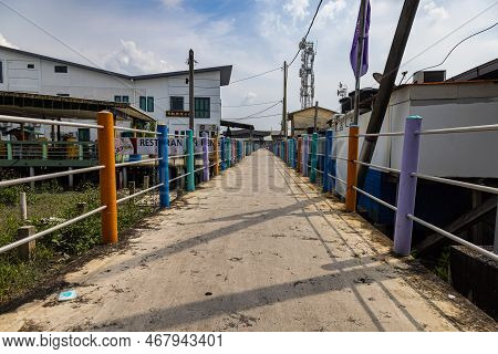 Pulau Ketam, Malaysia - December 26, 2022: Pulau Ketam Translated Means Crab Island, It Is A Small I