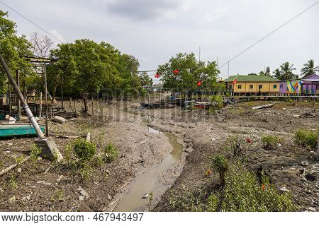 Pulau Ketam, Malaysia - December 26, 2022: Pulau Ketam, Translated, Crab Island, A Small Island Loca