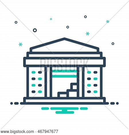 Mix Icon For Depot Storage House Home Service Warehouse Storehouse Godown Pantry Storage-place