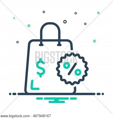 Mix Icon For Offer Dollar Percentage Bag Proposal Proffer Sell Buy Sale Market Special-offer Discoun