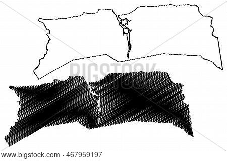 Camocim Municipality (ceará State, Municipalities Of Brazil, Federative Republic Of Brazil) Map Vect