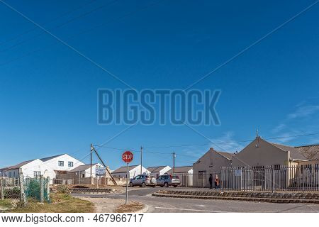 Arniston, South Africa - Sep 22, 2022: A Street Scene, With The Clinic, In Kassiesbaai, An Historic 