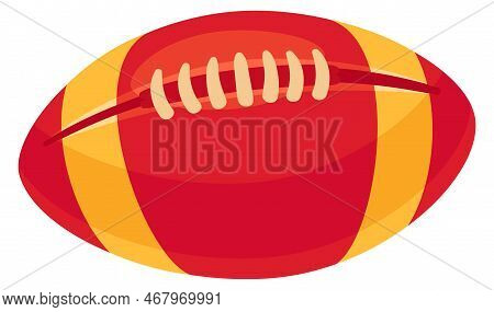 American Football Ball Icon. Ragby Sport Equipment