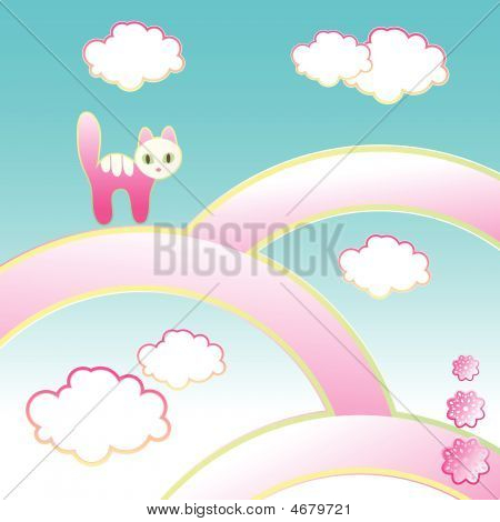 Cloudscape With Cat