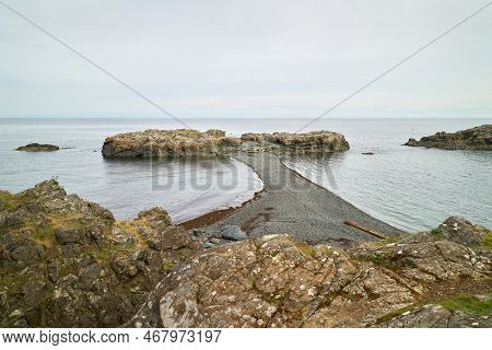 Tranquil Neck Point Park Nanaimo British Columbia. Neck Point Park On The Edge Of The Strait Of Geor