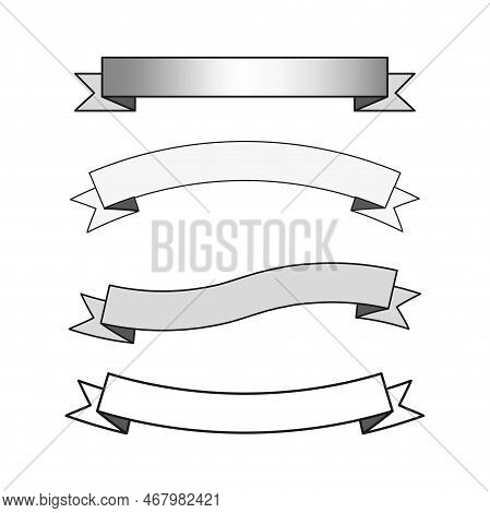 Pennants Ribbons Icon. Wedding Logo. Vector Illustration. Stock Image.