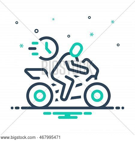 Mix Icon For Immediate Bike Speed Fast Quick Instant Rapid Race Motorbike Quick At-once Fast