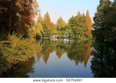 Landscape of West lake. Hangzhou. China.