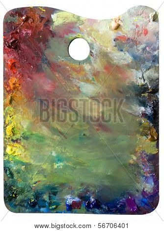 palette on white  background