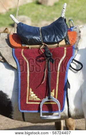 Detalje af en mongolsk seddle