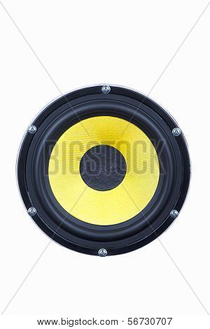 Mid-bass Speaker Isolated Against White