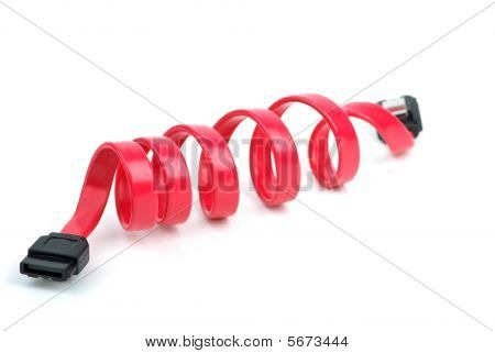 Røde snoede Sata kabel